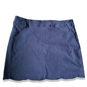 Navy Blue Skort with scalloped hem